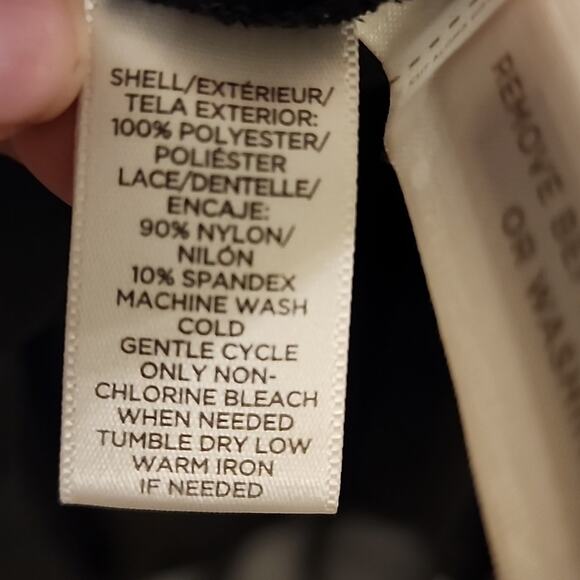 LOFT Black Sheer Top, Medium - Picture 8 of 9